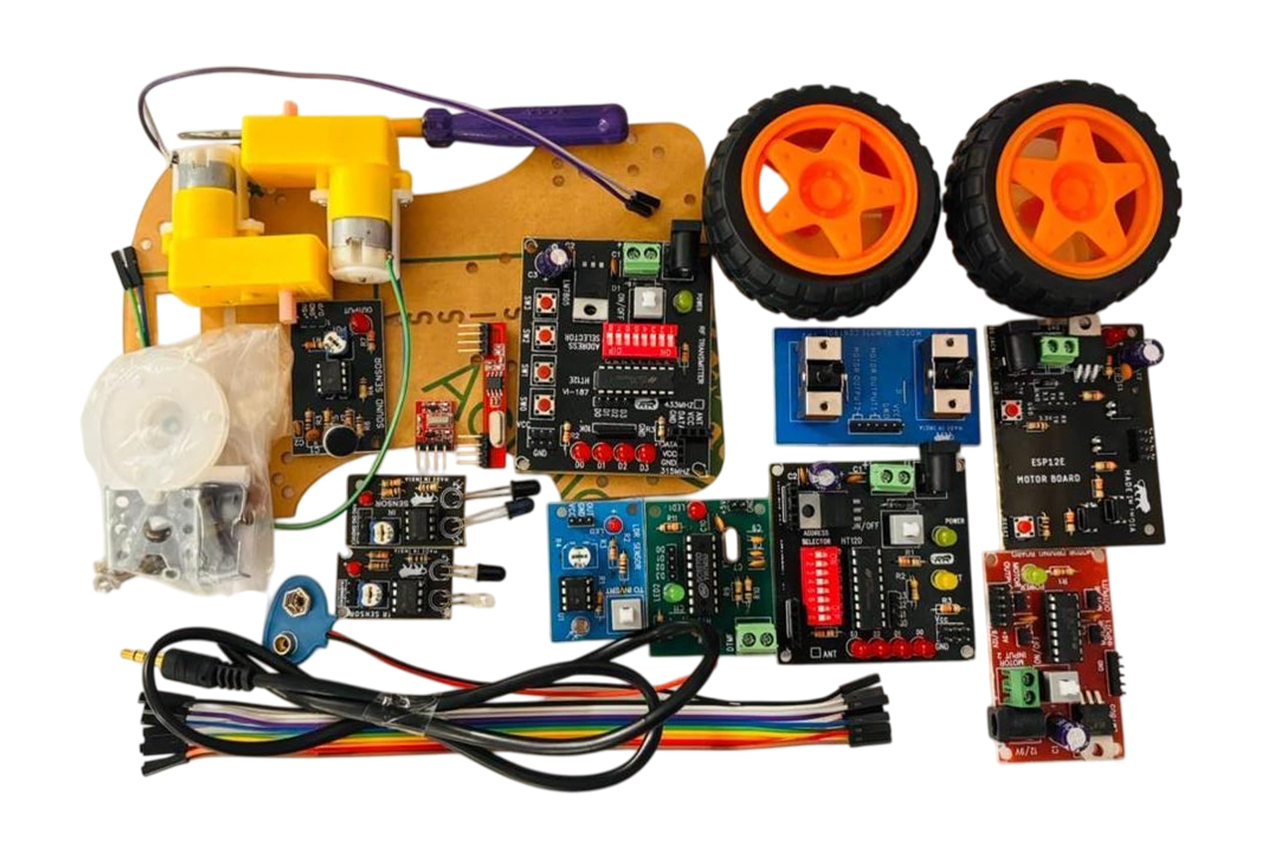 16-in-1 Non-Programmable 2-Wheel Kit — Robotics & STEM Educational Kit by BDS Education