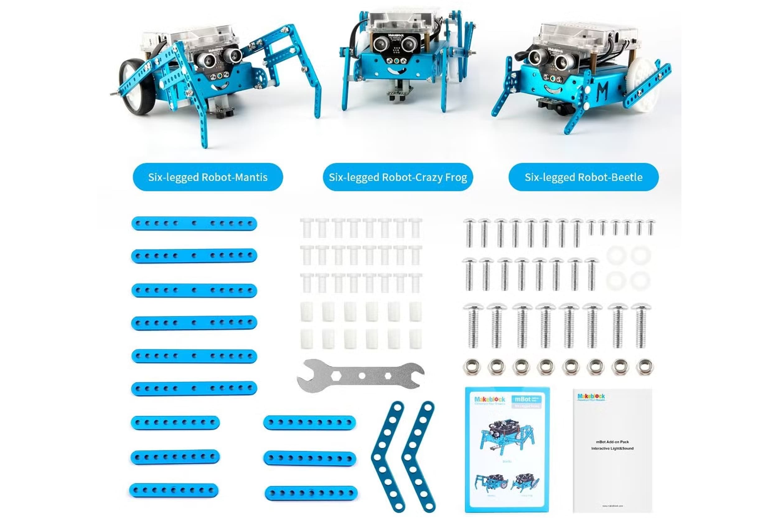 SIX LEGGED ADD-ON PACK — Robotics & STEM Educational Kit by BDS Education